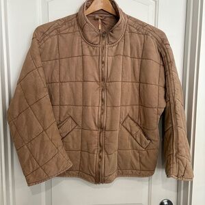 Free People Tan Bomber Jacket
